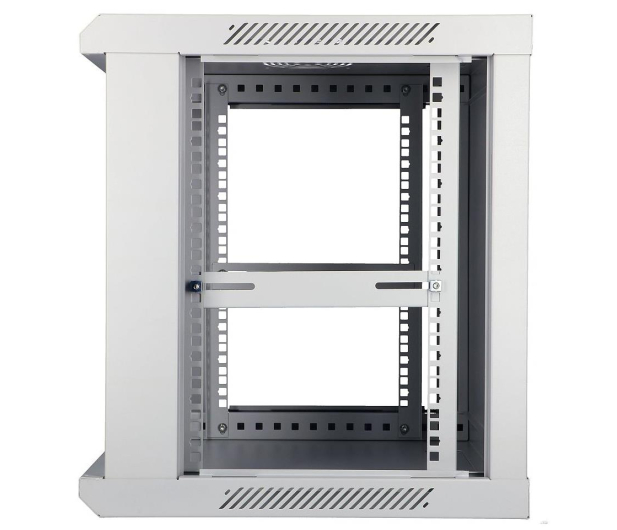 Extralink Szafka wisząca rack 9U 600x450 szara szklane drzwi EX.8574 - 489290 - zdjęcie 4
